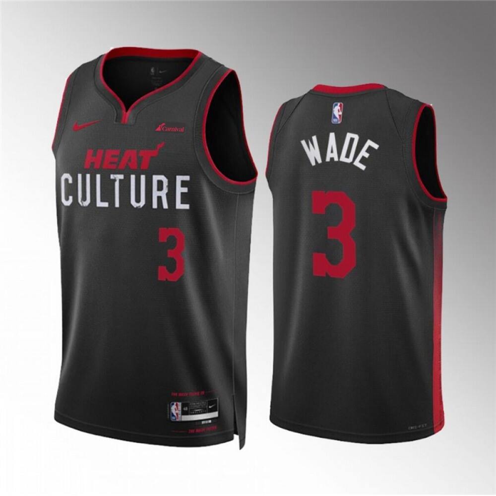 Game Day Exclusive Men's MIA #3 Dwyane Black Basketball Jersey