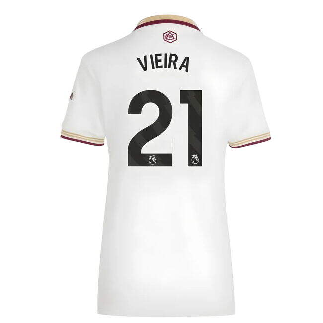 Vieira 21 Arsenal Soccer Club Fan Jersey - Womens Version
