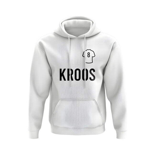 Toni Kroos Real Madrid Number Hoody (White) - Supporter Essential -...