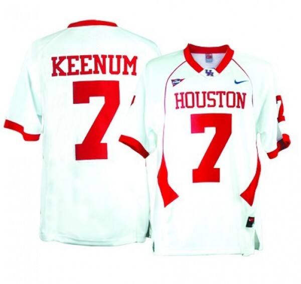 Youth Elite Program #7 Case Keenum White Authentic Jersey