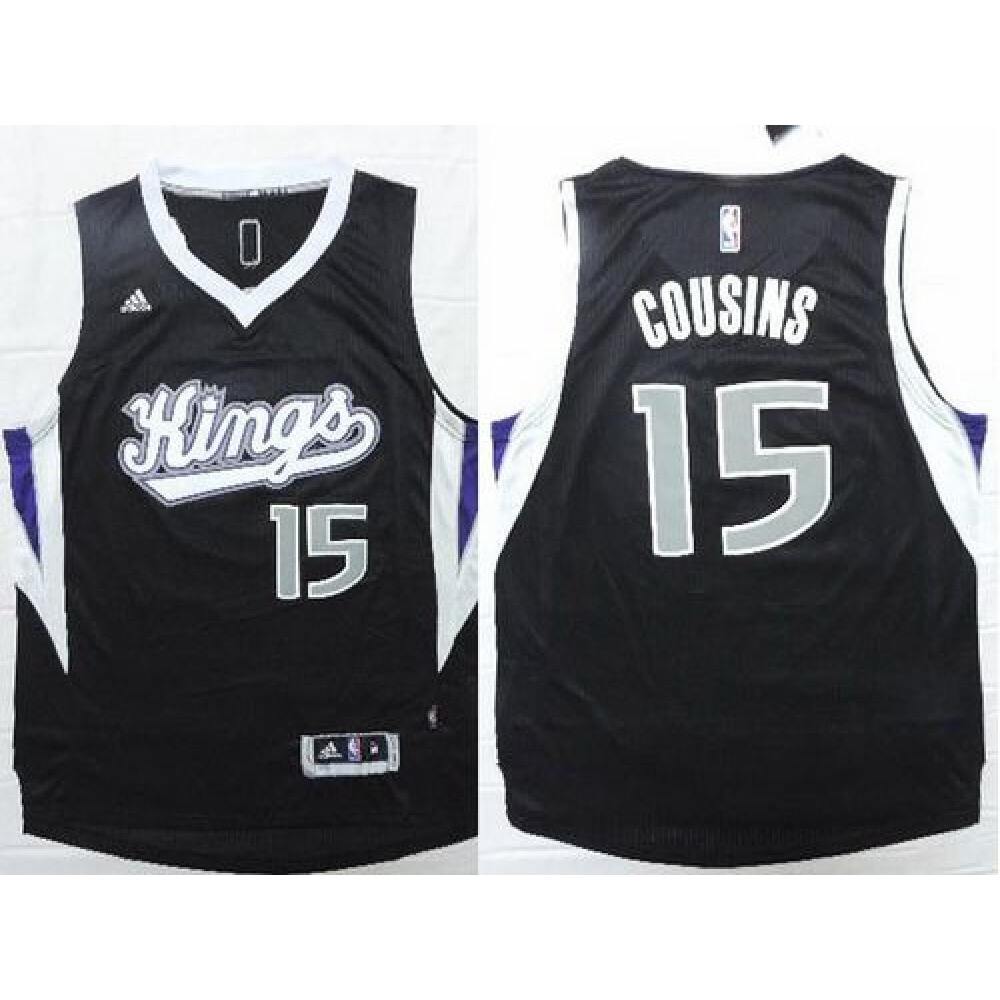 Revolution 30 Kings #15 DeMarcus Cousins Black Stitched NBA Jersey