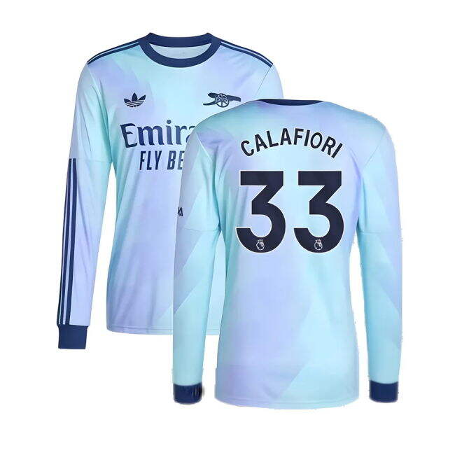 2024-20 Arsenal Adidas Third Football Jersey Calafiori 33 L S