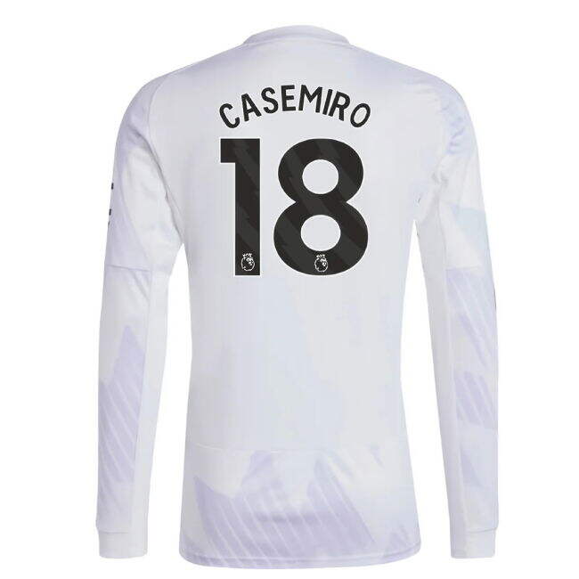 Top Tier Official Football Man Utd Long Sleeve Away Shirt Casemiro...