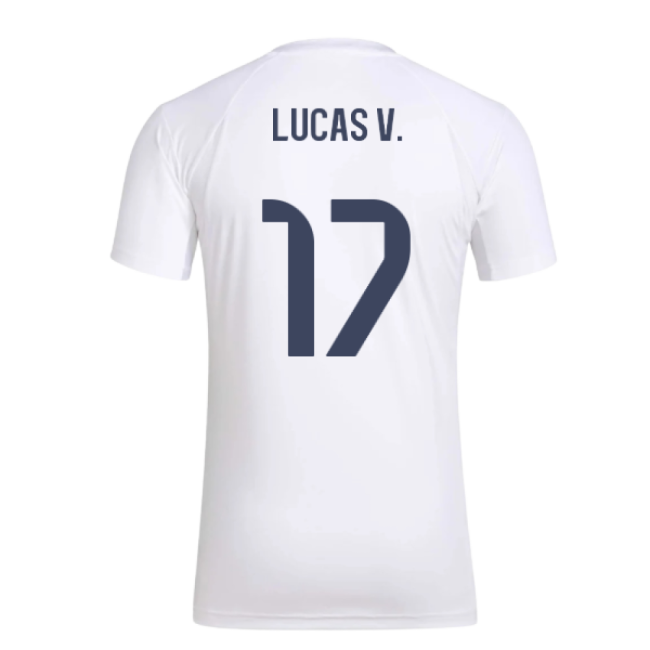 2025-2026 Real Madrid Seasonal Graphic Tee (white) (lucas V 17)
