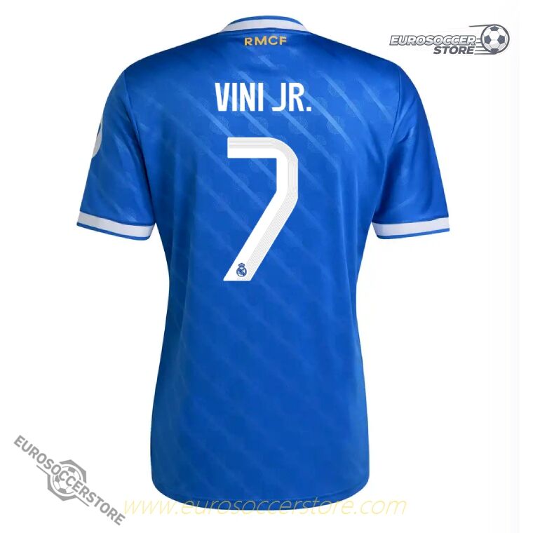 Real Madrid's 25-26 Third Jersey, featuring VINI JR. with the number 7.