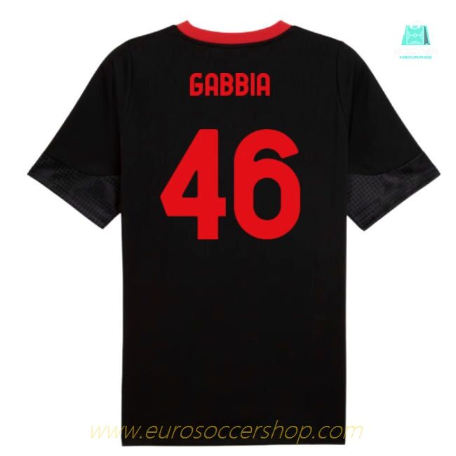2025-2026 AC Milan Training Jersey (Black) (Gabbia 46)