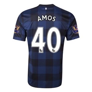 13-14 Manchester United 40 AMOS Away Black Jersey Shirt - Official