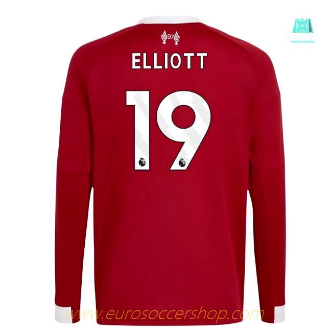 2025-2026 Liverpool Long Sleeve Home Shirt (Kids) (Elliott 19)