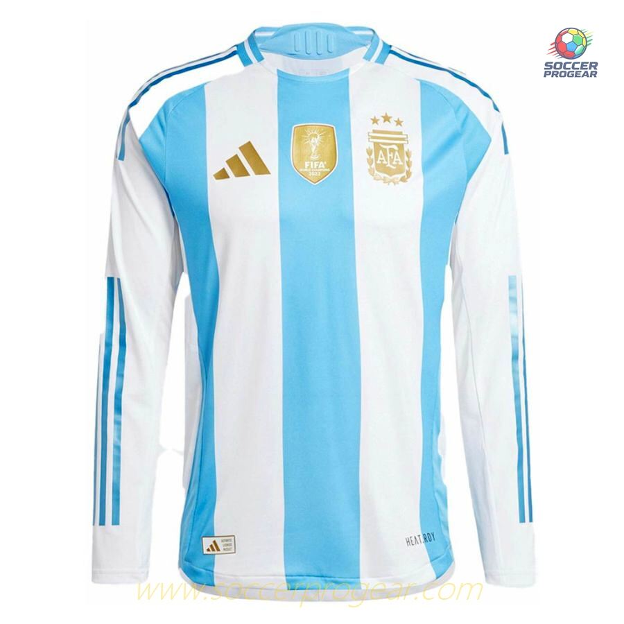 Argentina Home Team Jersey 2024-2025 Season Long Sleeve
