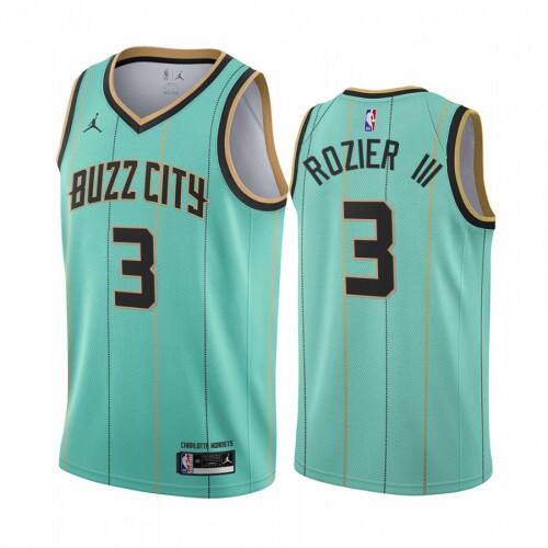Nike Charlotte Hornets #3 Terry Rozier Mint Green NBA Swingman 2020-21 City Edition Jersey Mens