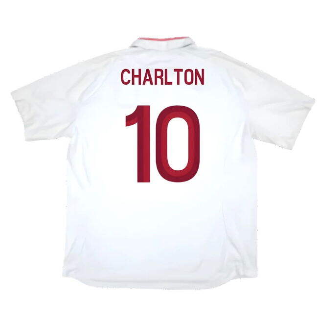 Charlton 10 Replica Quality England Home Fan Jersey (Adults)