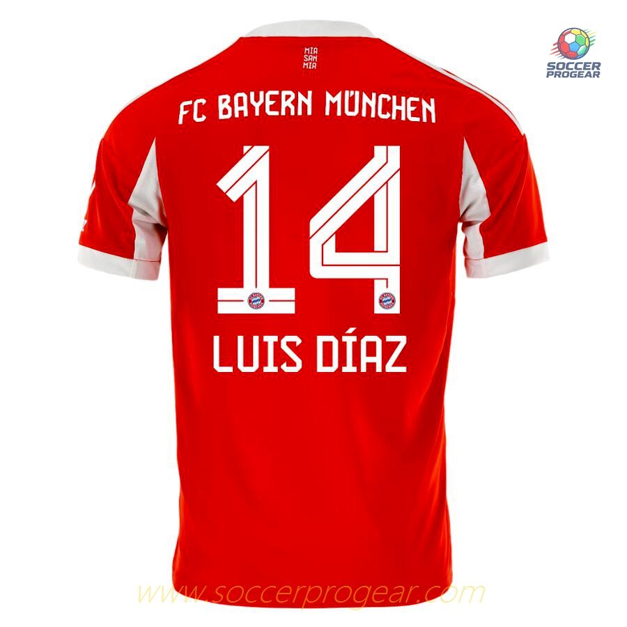 Bayern Munich Home Soccer Jersey Set Children Football Jersey 2025/26 Collection Luis Diaz