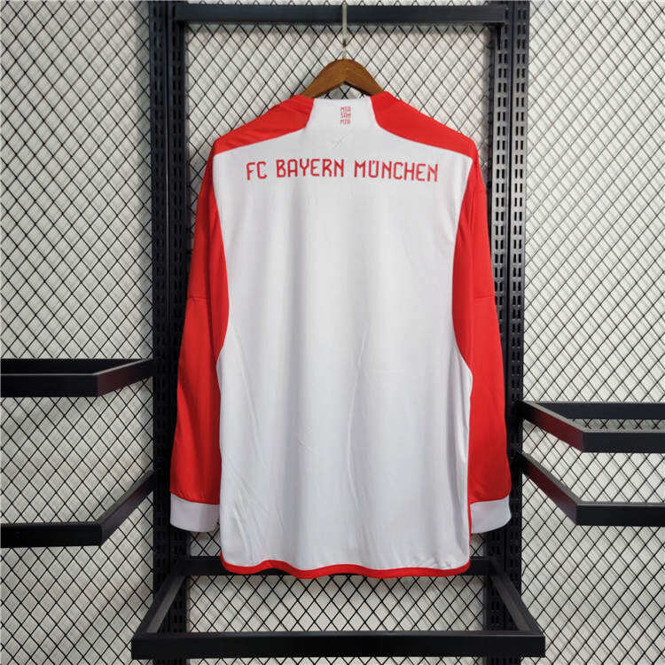 Licensed Quick Dry Bayern Munich 2324 Home Long Sleeve Shirt