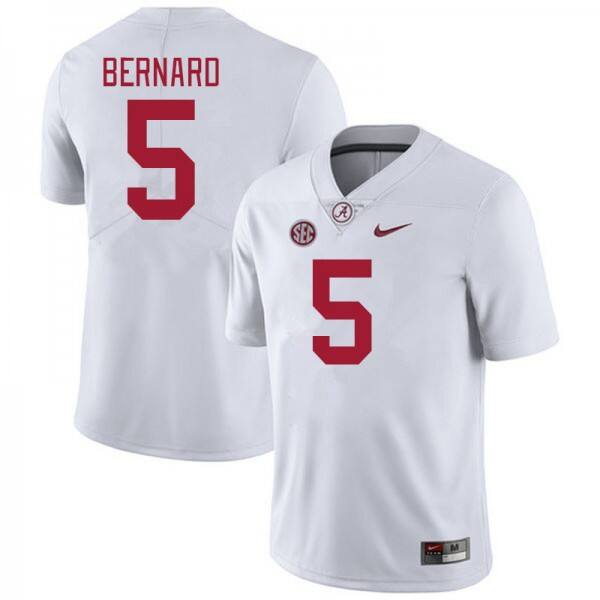 Men Sec Powerhouse #5 Germie Bernard White Performance-enhanced Jersey