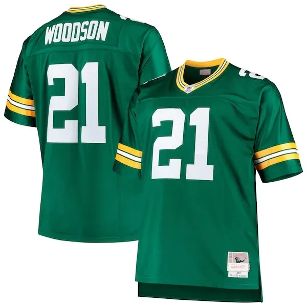 Green Bay Packers Charles Woodson Replica Jersey - Green | NFL Play...
