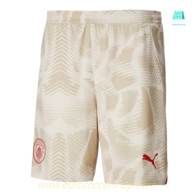 2024-2025 Man City Away Goalkeeper Shorts (Alpine Snow)