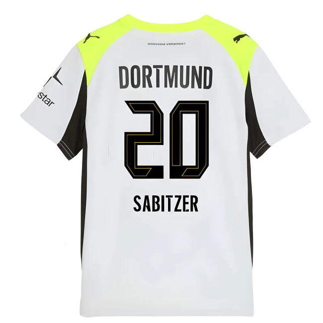 2025-2026 BVB Away Shirt - Kids (Sabitzer 20) Antibacterial