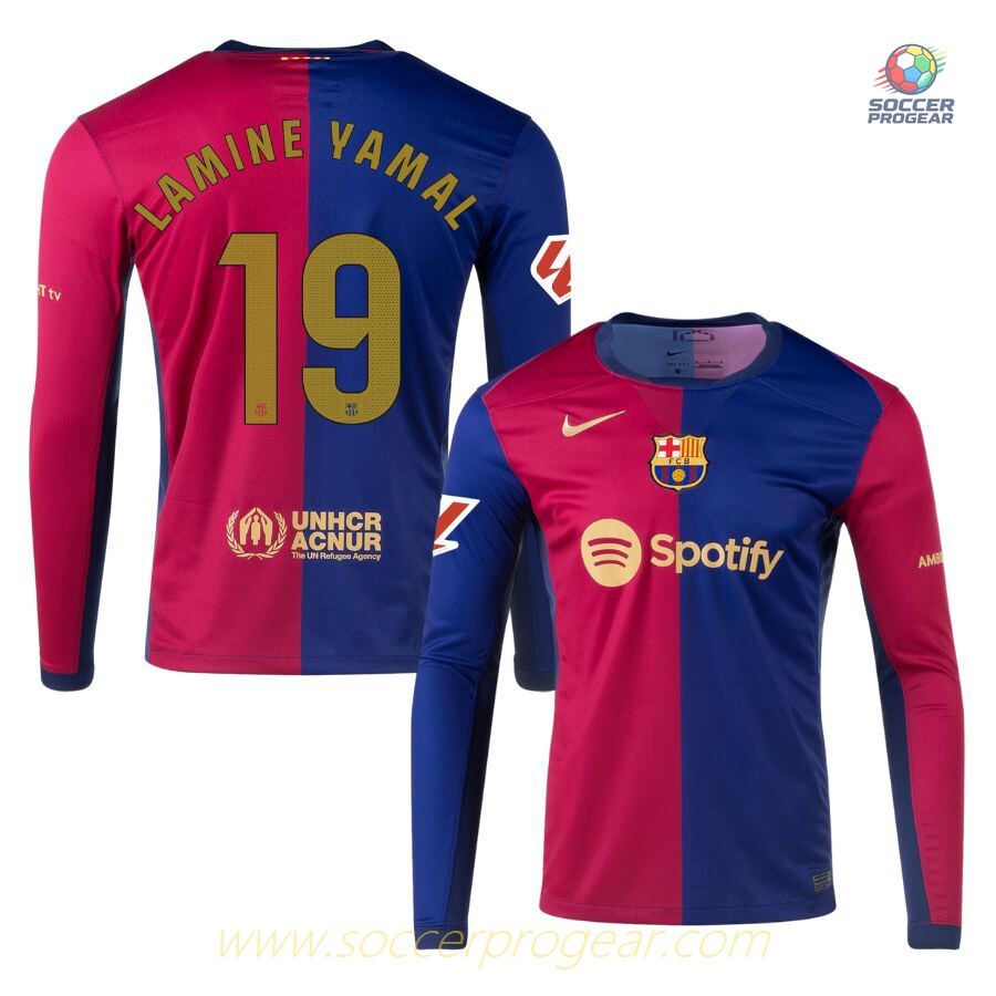Barca Team Jersey 2024-25 Edition Home Lamine Yamal LS Edition