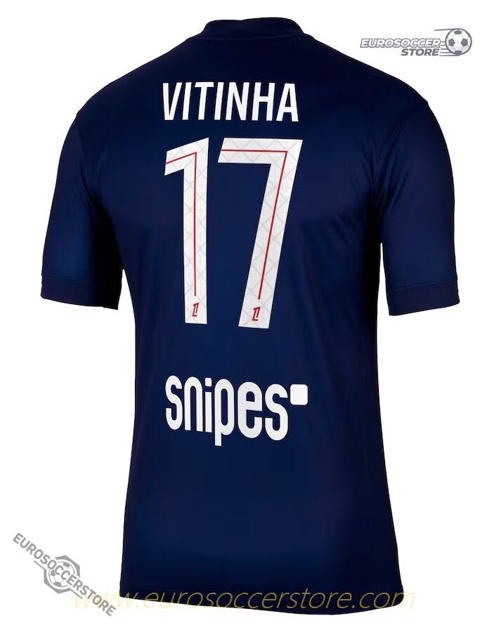 PSG's 25-26 Home Jersey Featuring Vitinha with Number 17