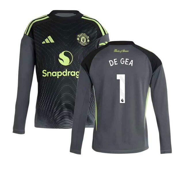Elite Performance Football Man Utd Home Goalkeeper Shirt Grey Kids...