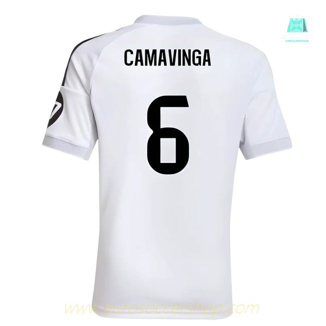 2025-2026 Real Madrid Home Shirt (Kids) (Camavinga 6)