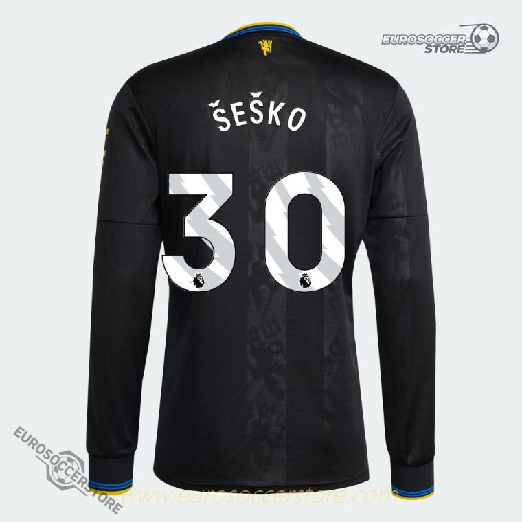 25-26 Season Manchester United Third Long Sleeve Football Jersey with ŠEŠKO 30 Printing