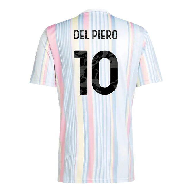 Dedicated Juve Juventus Pre Match Shirt White Del Piero #10 Offici...