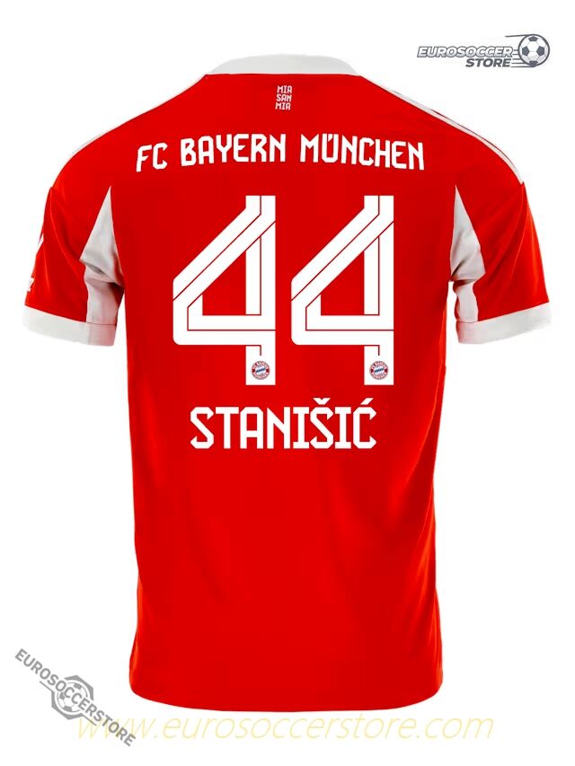 Bayern Munich's 25-26 Home Jersey, worn by Stanišić with the number 44.