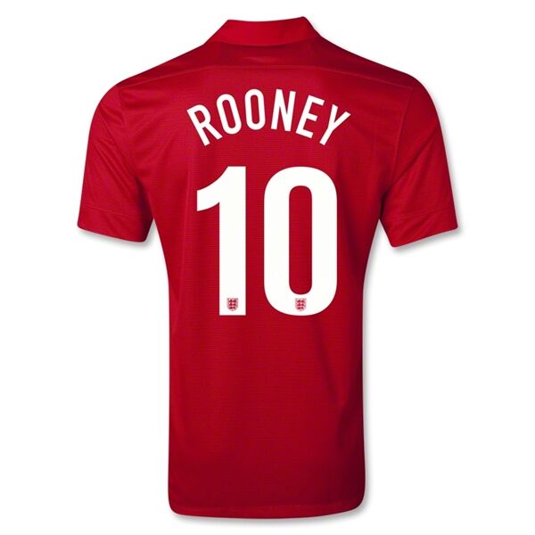 2013 England 10 ROONEY Away Red Jersey Shirt - Official Replica 4395