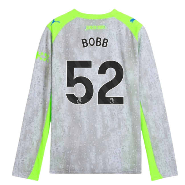 2025-2026 Man City Long Sleeve Third Shirt (Kids) (Bobb 52)