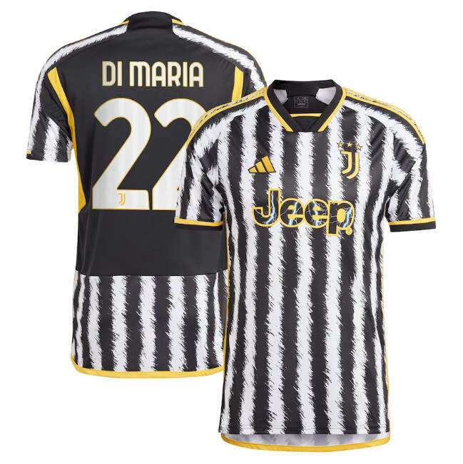 2324 Juventus Home Soccer Jersey Football Shirt - Di Maria 22 -