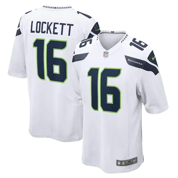 Seattle Seahawks Tyler Lockett Game Jersey - White | NFL Player Jersey