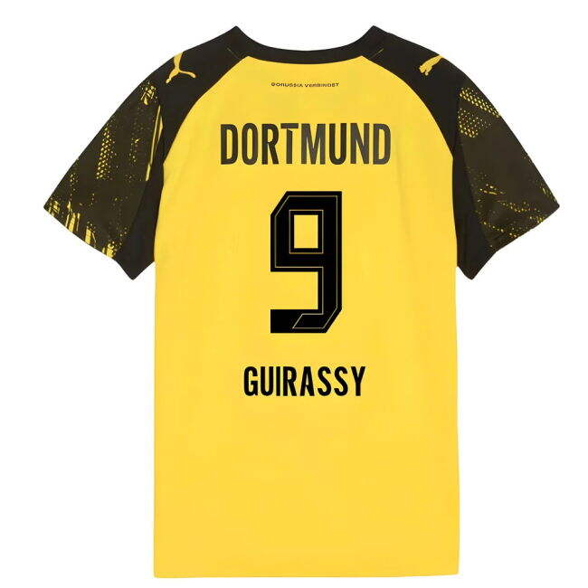 2025-2026 BVB Home Classic Shirt - Kids (Guirassy 9) Durable Stitching