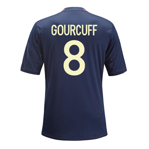 13-14 Olympique Lyonnais 8 Gourcuff Away Black Jersey Shirt -