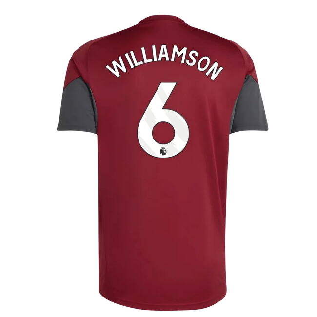 classic 2025-2026 Arsenal EU Training Jersey (Burgundy) (Williamson 6)