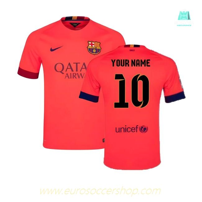 Barcelona 2014-15 Away Shirt ((Excellent) L) (Your Name)