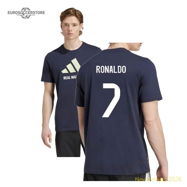 2025-2026 Real Madrid Seasonal Graphic Tee (legend Ink) (ronaldo 7)
