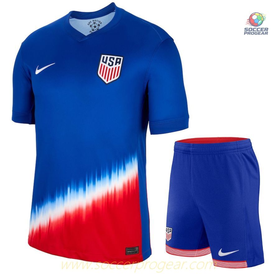 USA High Quality Away Kids Football Shirt Set Football Jersey 2024-25 Edition