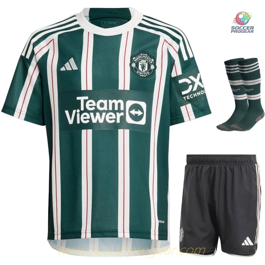 Manchester United Away Child Kit Shirt 2023 2024