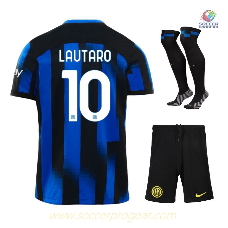 INTER MILAN Genuine HOME CHILDREN'S KIT JERSEY 2023 2024 LAUTARO