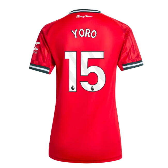 Man Utd Genuine 2025-2026 Man Utd Home Shirt (Womens) (Yoro 15)