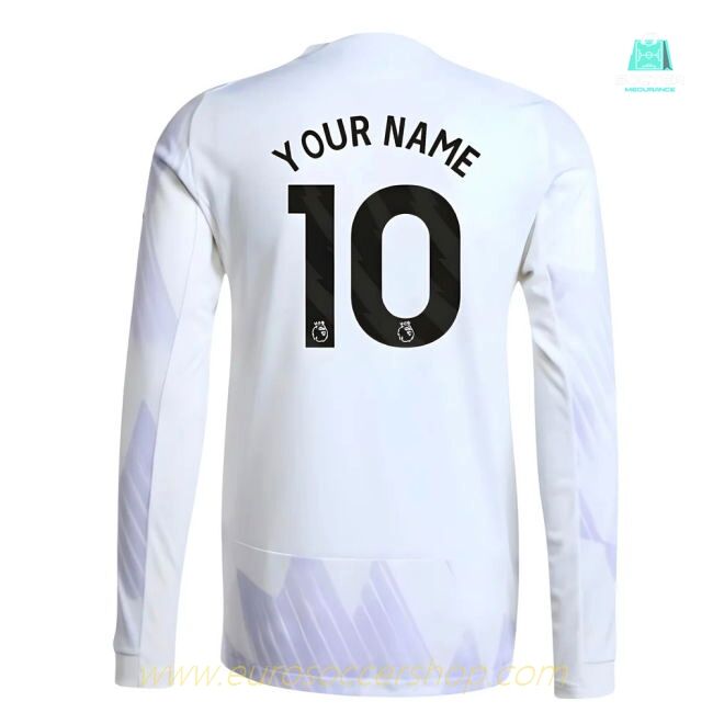 2025-2026 Man Utd Authentic Long Sleeve Away Shirt (Your Name)