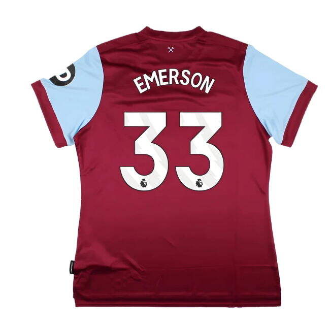 2023-20 West Ham Home Soccer Jersey EMERSON 33 M Women S