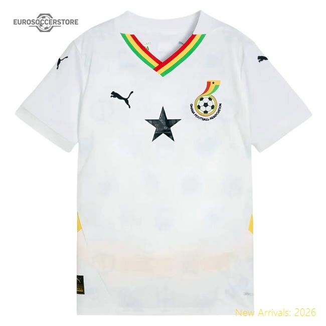 Top Ghana Kids 20242025 Home Shirt () Climalite Aeroready