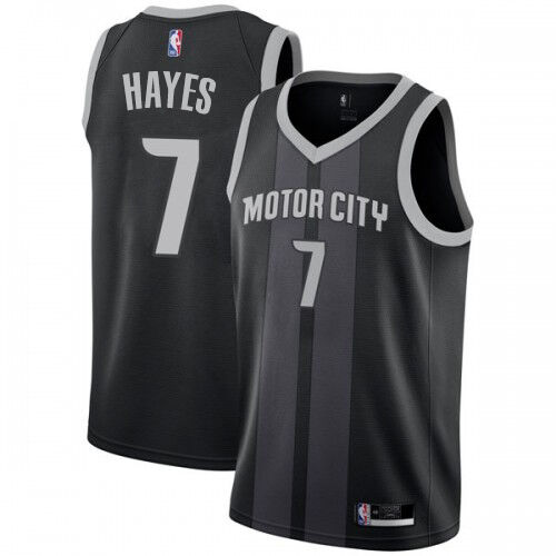 DET #7 Killian Hayes Elite 2018 City NBA Jersey - Black Swingman
