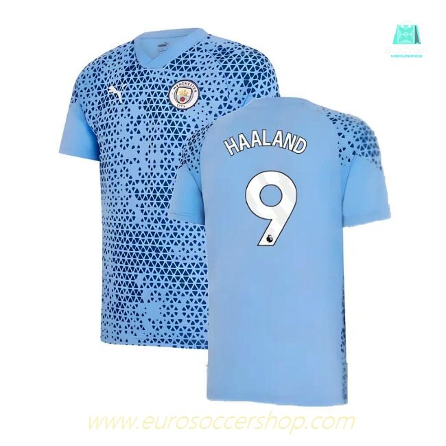 2023-2024 Man City Training Jersey (Light Blue) (HAALAND 9)