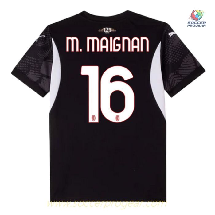AC Milan Kids Editionren's Home Football Soccer Jersey Soccer Jersey 2024-2025 Season M. Maignan