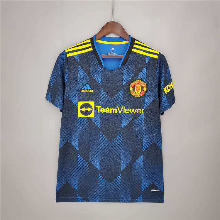 Authentic Man Utd Manchester United 21-22 Kit Third Blue Ronaldo 7