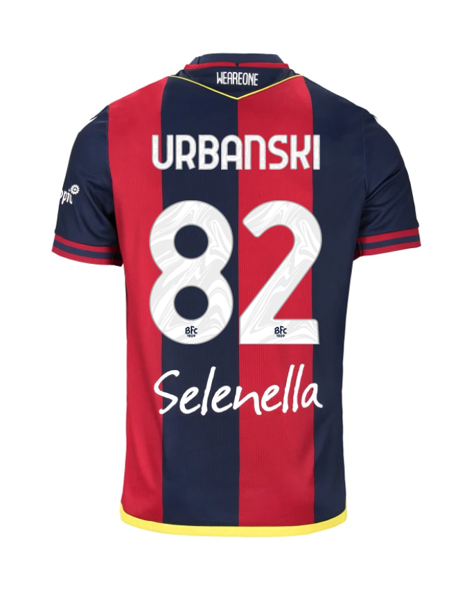Bologna Home URBANSKI 82 Football Jersey for the 24-25 Season