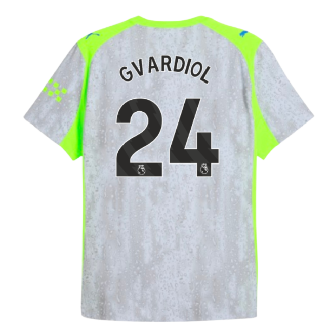 Men's 2025-2026 Man City Authentic Third Shirt (Gvardiol 24)